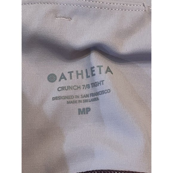Athleta Crunch 7/8 Tight Burgundy Pink Athletic Leggings Size MP - Picture 6 of 6